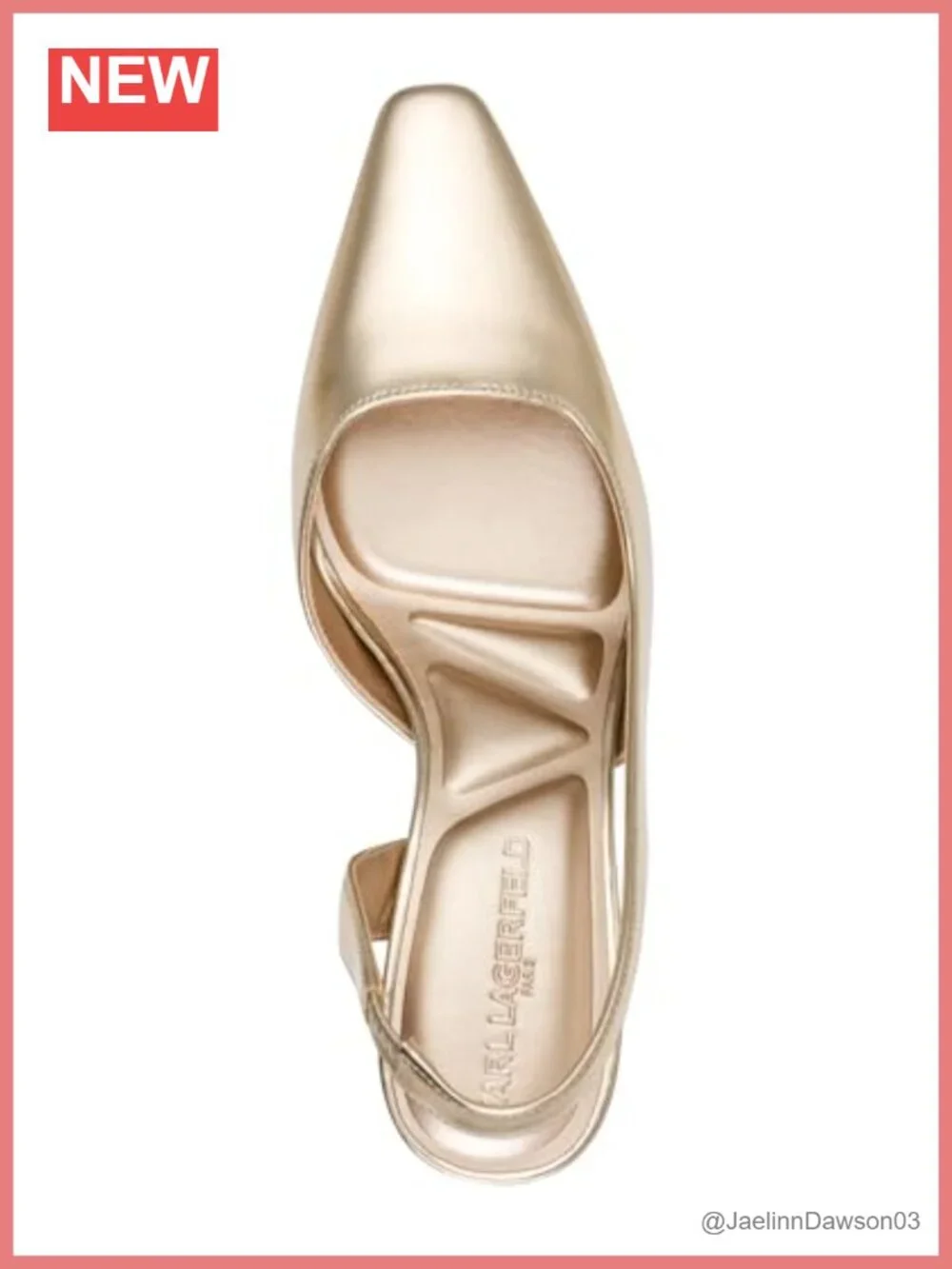 Karl Lagerfeld Sheenz Pointed Toe Slingback Heels - Block Heel Pumps